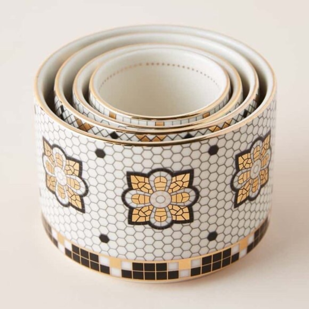 BRAND NEW ANTHROPOLOGIE Bistro Tile Measuring Cups